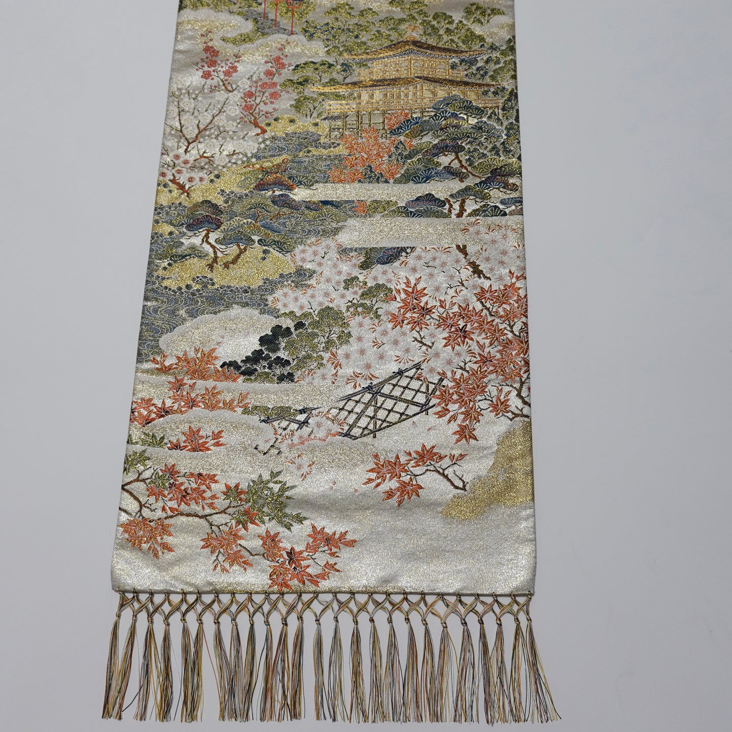 西陣織 ショートテーブルセンター[房付き/京都製] TS0172