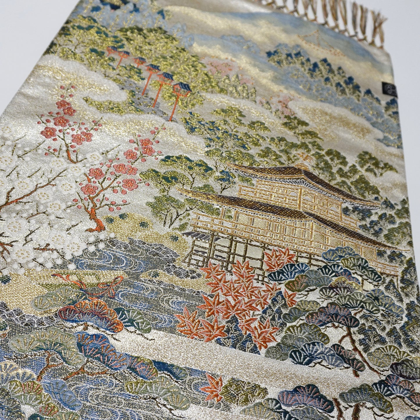 西陣織 ショートテーブルセンター[房付き/京都製] TS0172