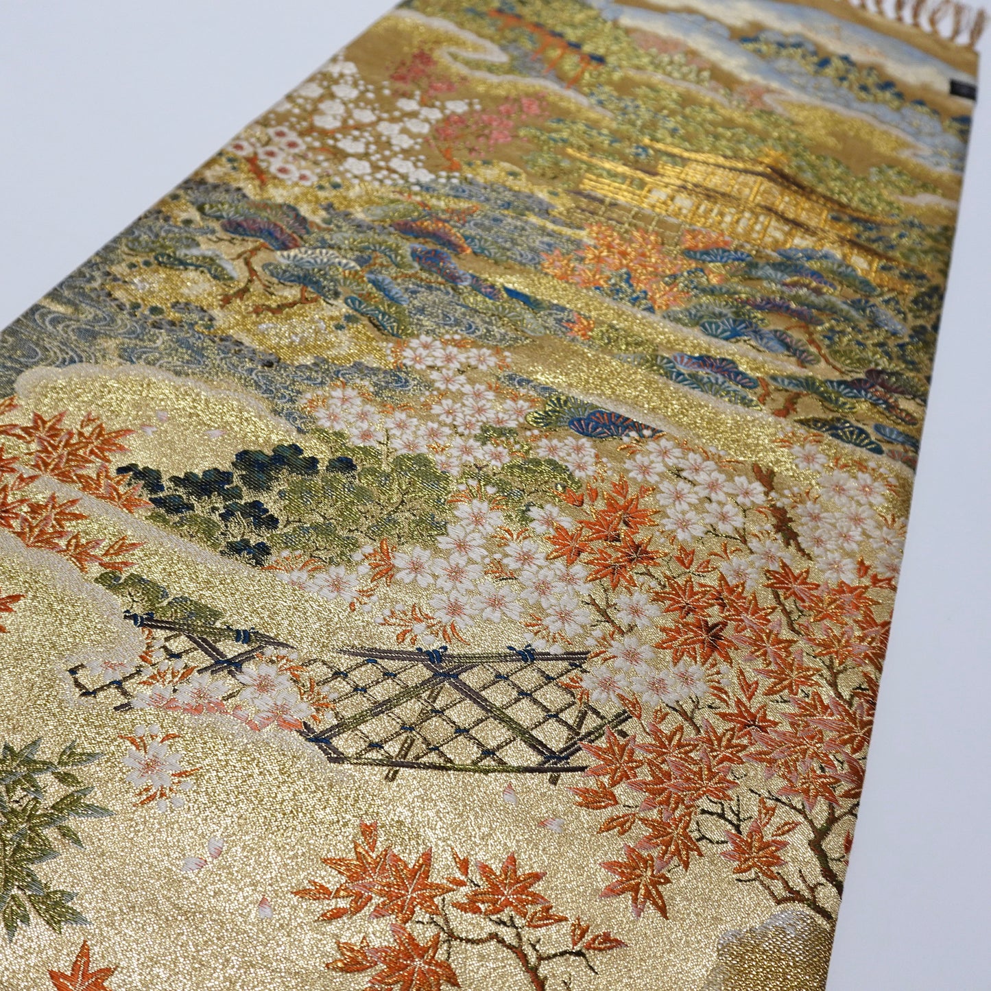 西陣織 ショートテーブルセンター[房付き/京都製] TS0171